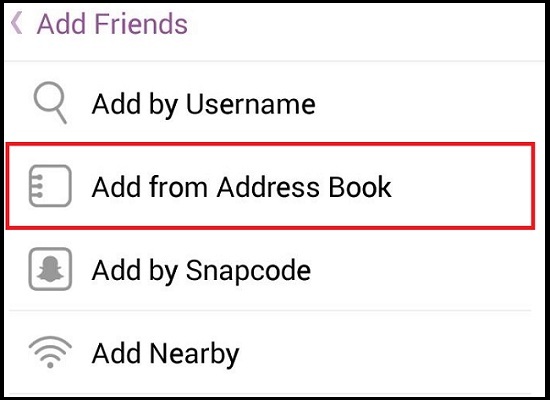 Find Friends Using Snapchat Address Book Search