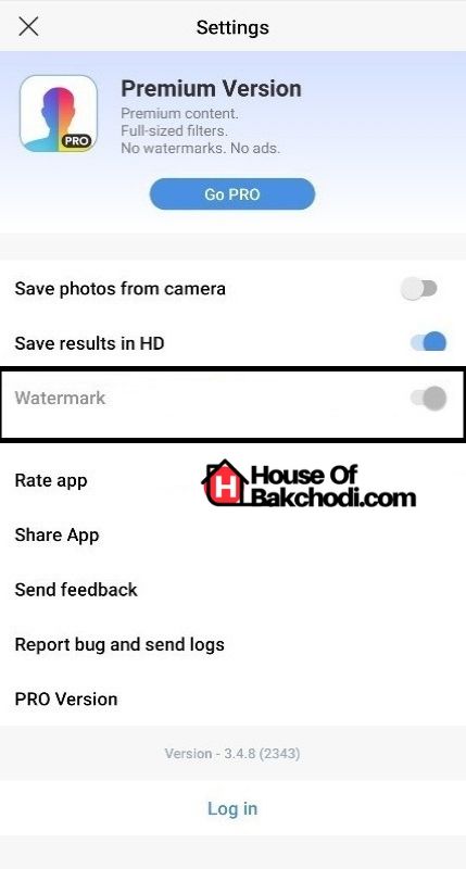 Purchase the Pro Version of faceApp to Remove Watermark